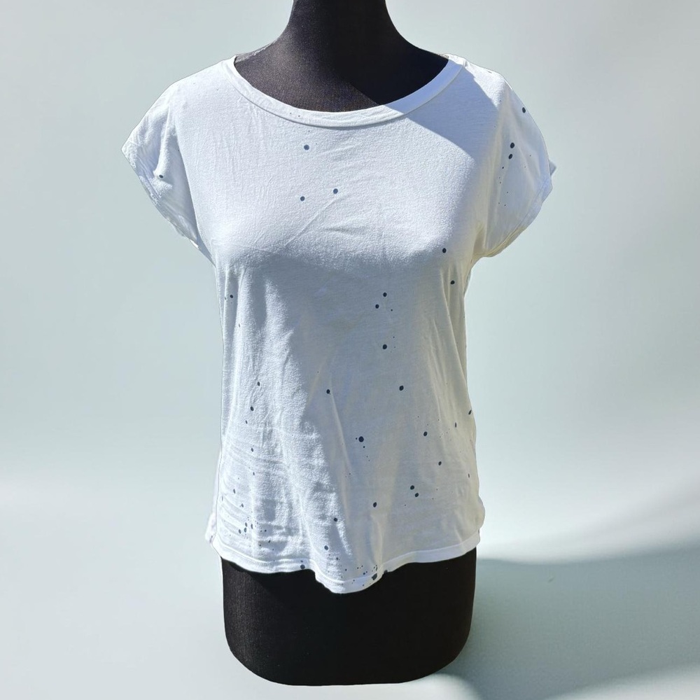 Sol‎ Angeles White Paint Splatter Graphic T-Shirt Size XS Short Sleeve Tee - Picture 4 of 7